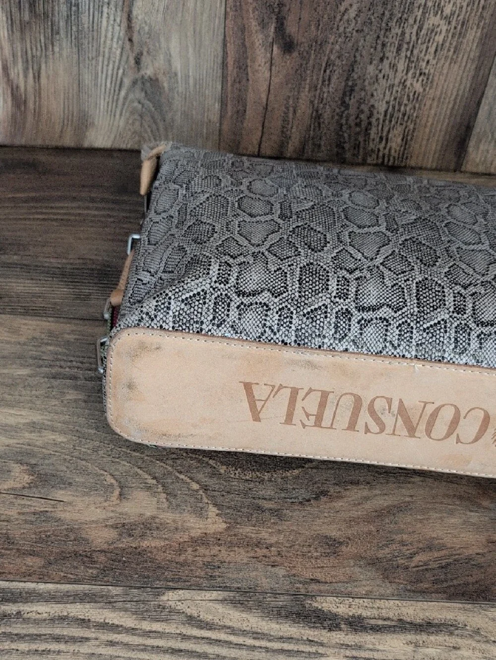 Consuela Wynne Snake Skin Print Downtown Crossbody Bag     AC173 - Picture 3 of 13